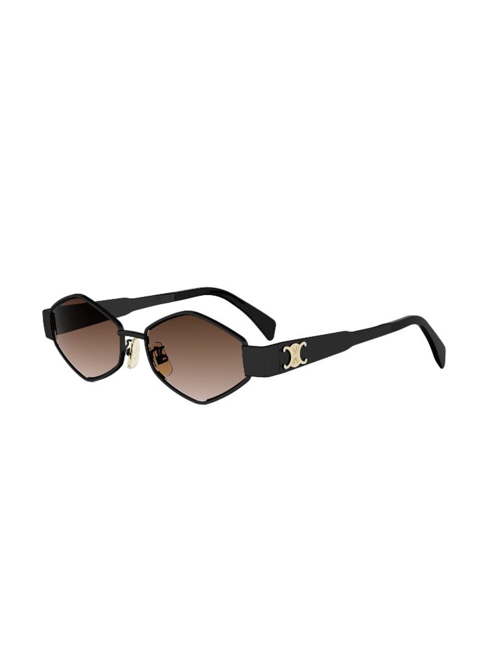 New CELINE Women's Sunglasses Metal Frame TRIOMPHE CL40254U 01F 54